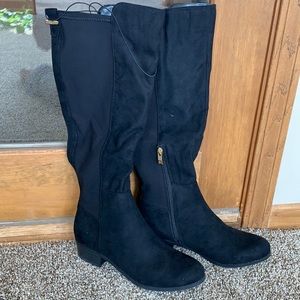 Black knee high boots